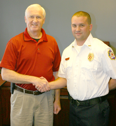 Pickens Mayor David Owens welcomes new Pickens Fire Chief Chris Elrod