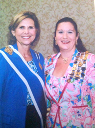 Pictured are National Society Daughters of the American Revolution President General Lynn F. Young and SE Division National Vice Chairman Mari R. Noorai.