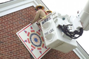 Blue Ridge Electric Cooperative placed a barn quilt created by the Upstate Heritage Quilt Trail on the Hagood Community Center on Tuesday.