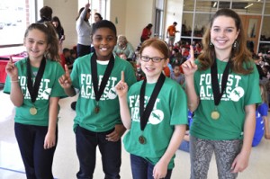 “Hashtag Pandas” — Olivia Bates, Myles Martin, Julia Martin and Gabrielle Warren.