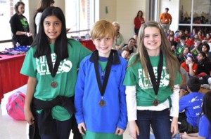 “Pink Panthers” — Brissa Torres, Bryce Edwards and Elise James (not pictured: Aalijah Kelly).