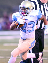 John Bolton/BoltonPhoto.com Daniel running back Stephon Kirksey breaks free for a gain against Westside on Friday night.