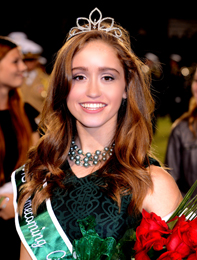 Kerry Gilstrap/Courier Aislinn Rosier was named Easley High School’s 2015 homecoming queen at halftime of Friday’s game.