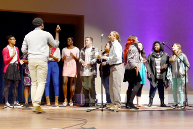 The members of the Southern Wesleyan University Gospel Choir minister God’s love wherever they go.