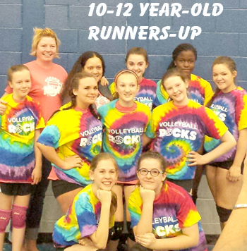 10-12-year-old runners-up — Carrie Sutherland and Heidi Covey’s team, from left: front row, Sarah Allison and Emily Chappell. Middle row, Nicole Hickey, Faith Gravley, Autumn Barnhardt and Stefani Gillispie. Back row, Heidi Covey ,Carrie Sutherland, Calie Covey, Miracle Russell and Chandler Sutherland.